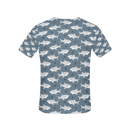 Shark Print Design LKS305 Women's  T-shirt
