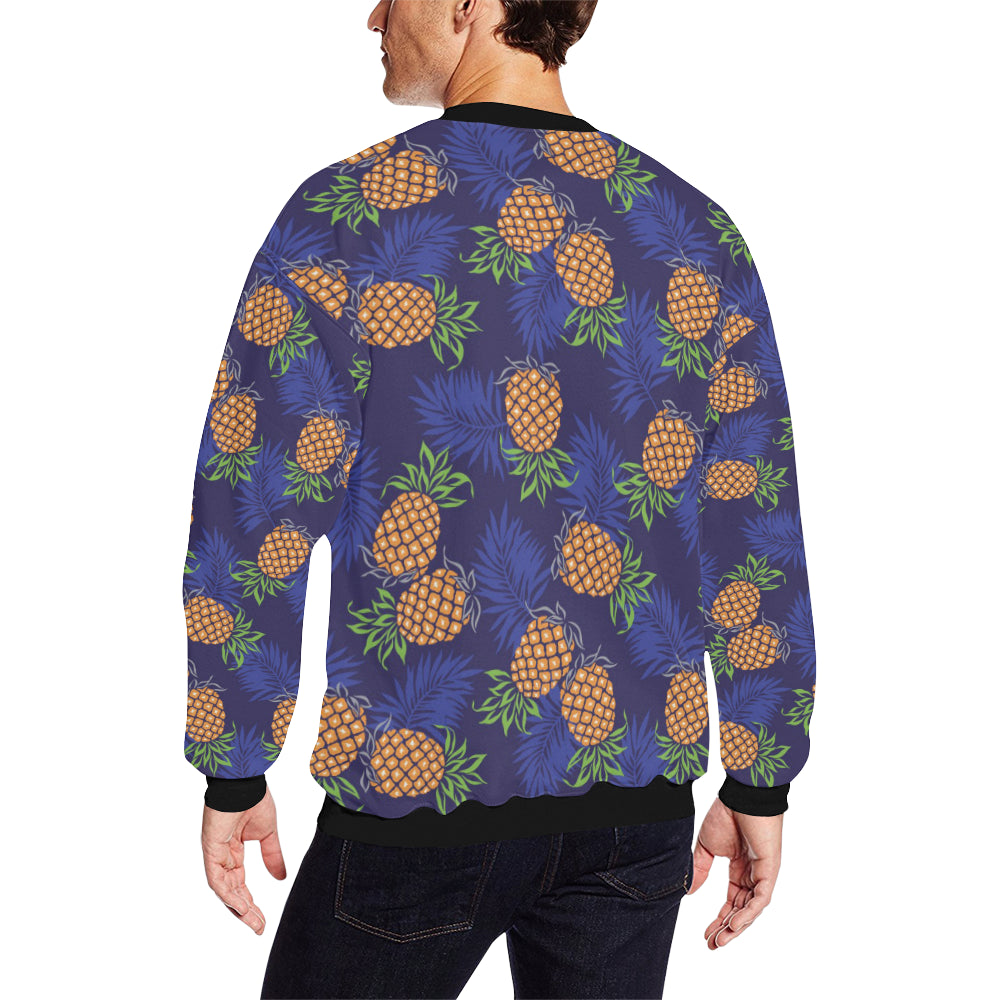 Pineapple Pattern Print Design PP02 Men Long Sleeve Sweatshirt