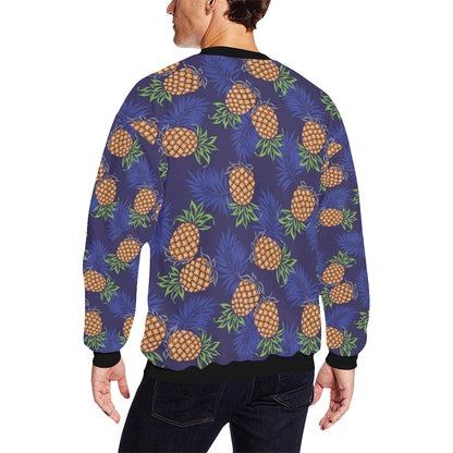 Pineapple Pattern Print Design PP02 Men Long Sleeve Sweatshirt