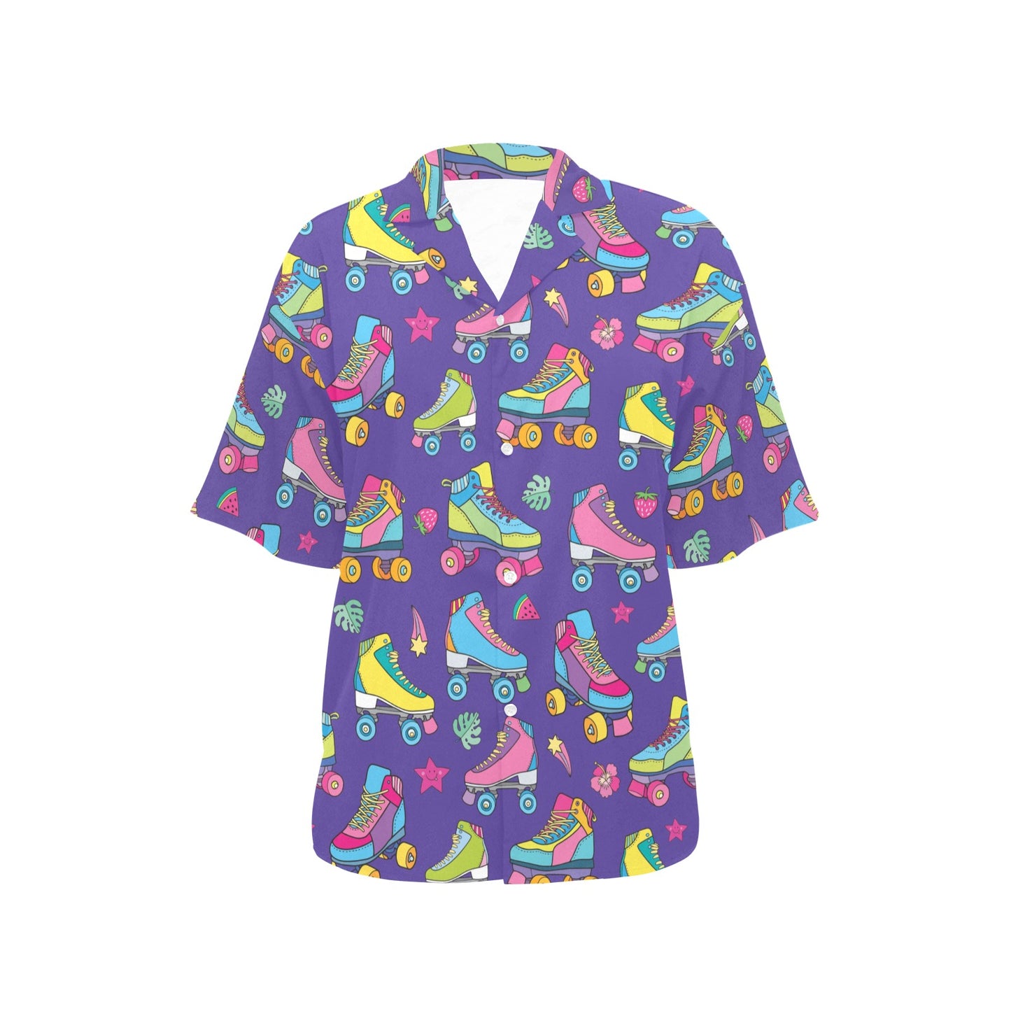 Roller skate Colorful Pattern Print Design A05 Women's Hawaiian Shirt