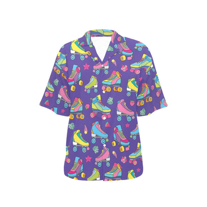 Roller skate Colorful Pattern Print Design A05 Women's Hawaiian Shirt