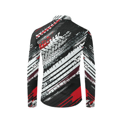 Racing Pattern Print Design A03 Men's Long Sleeve Shirt