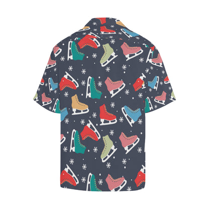 Ice Skate Pattern Print Design 04 Men's Hawaiian Shirt