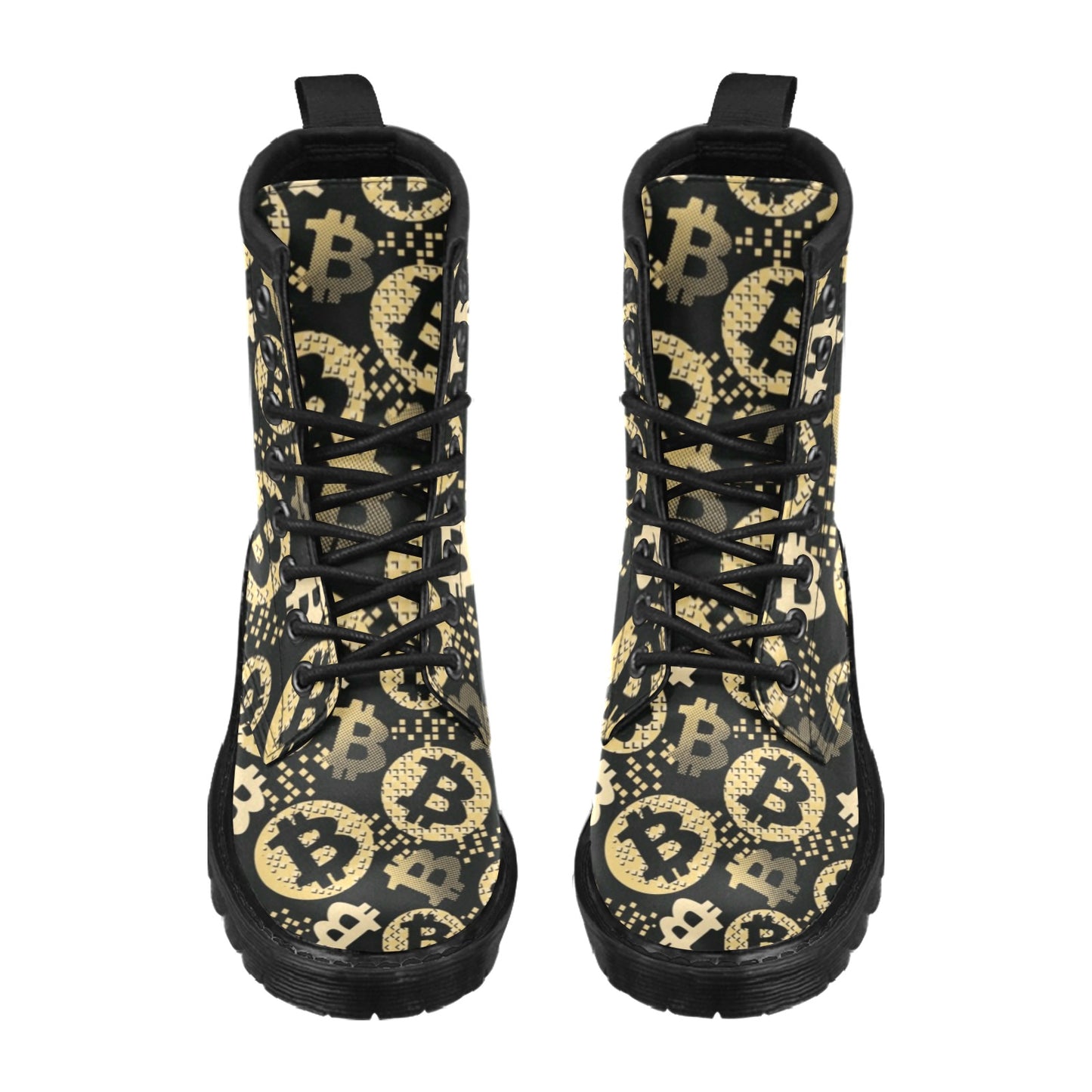 Bitcoin Pattern Print Design DO06 Women's Boots