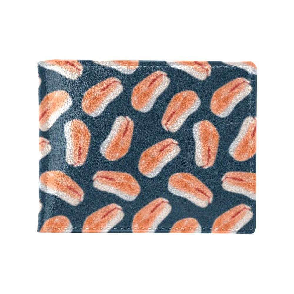 Salmon Steak Print Design LKS306 Men's ID Card Wallet