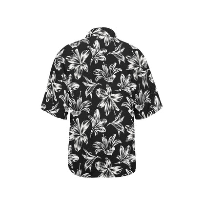 Amaryllis Pattern Print Design AL04 Women's Hawaiian Shirt