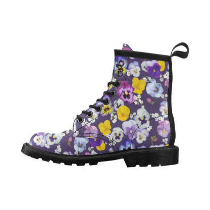 Pansy Pattern Print Design PS02 Women's Boots