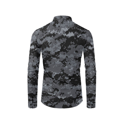 ACU Digital Black Camouflage Men's Long Sleeve Shirt