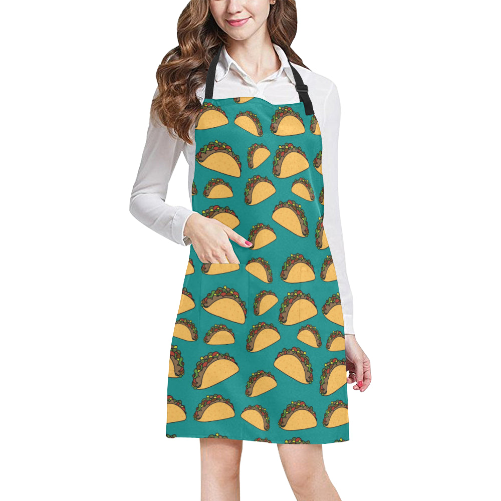 Taco Pattern Print Design TC07 Apron with Pocket