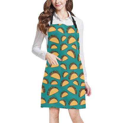 Taco Pattern Print Design TC07 Apron with Pocket