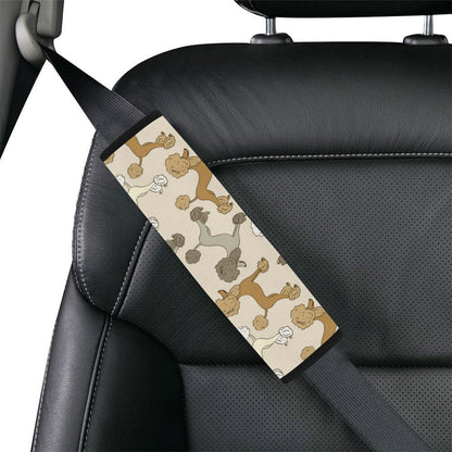 Poodle Pattern Print Design A01 Car Seat Belt Cover