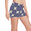 lotus Boho Pattern Print Design LO08 Yoga Shorts