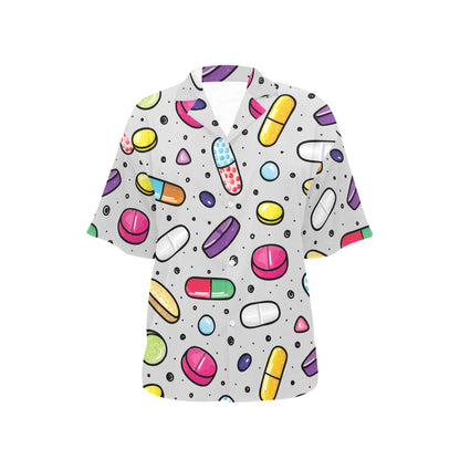 Pill Pattern Print Design A04 Women's Hawaiian Shirt