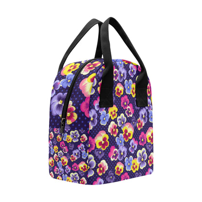 Pansy Pattern Print Design PS04 Insulated Lunch Bag