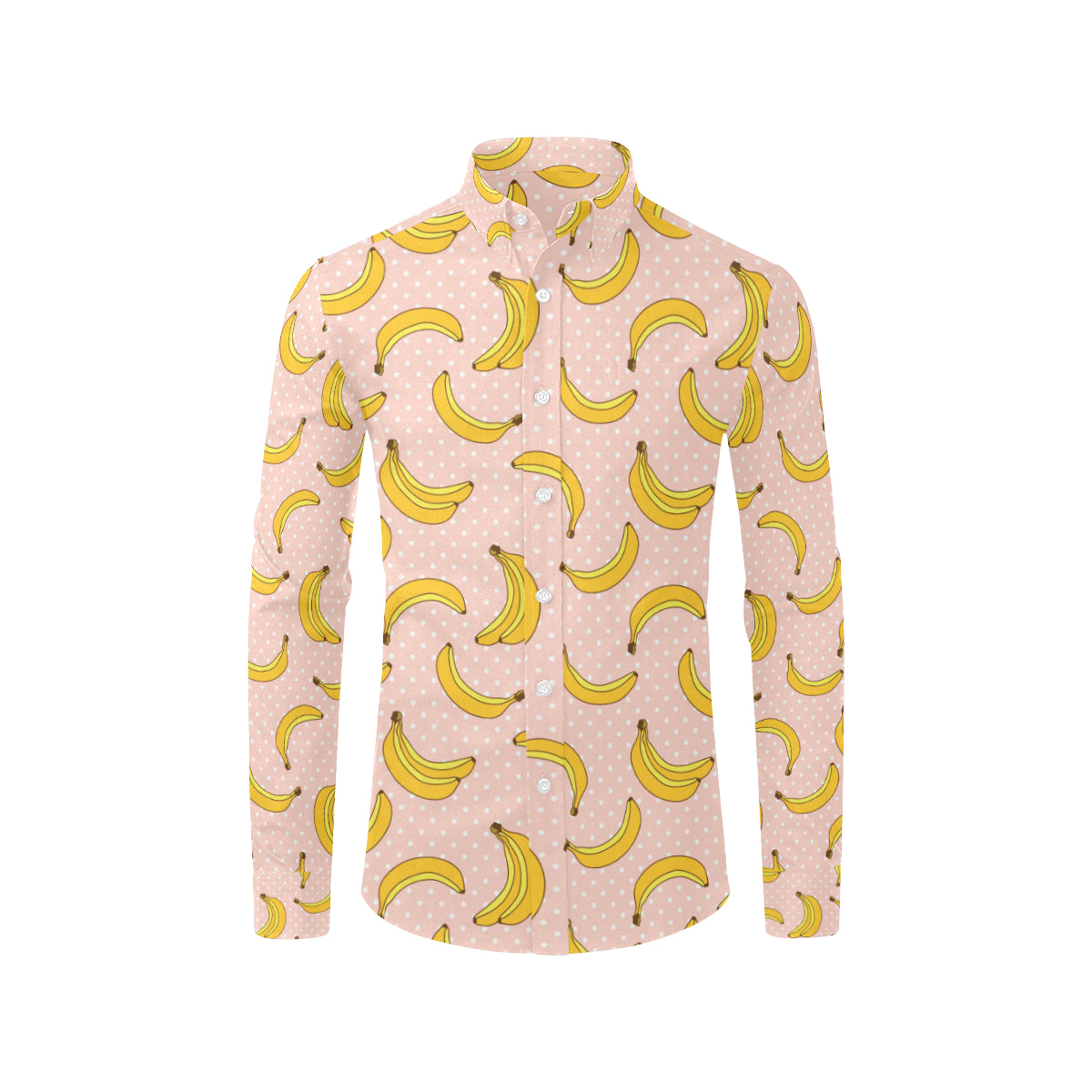 Banana Pattern Print Design BA06 Men's Long Sleeve Shirt
