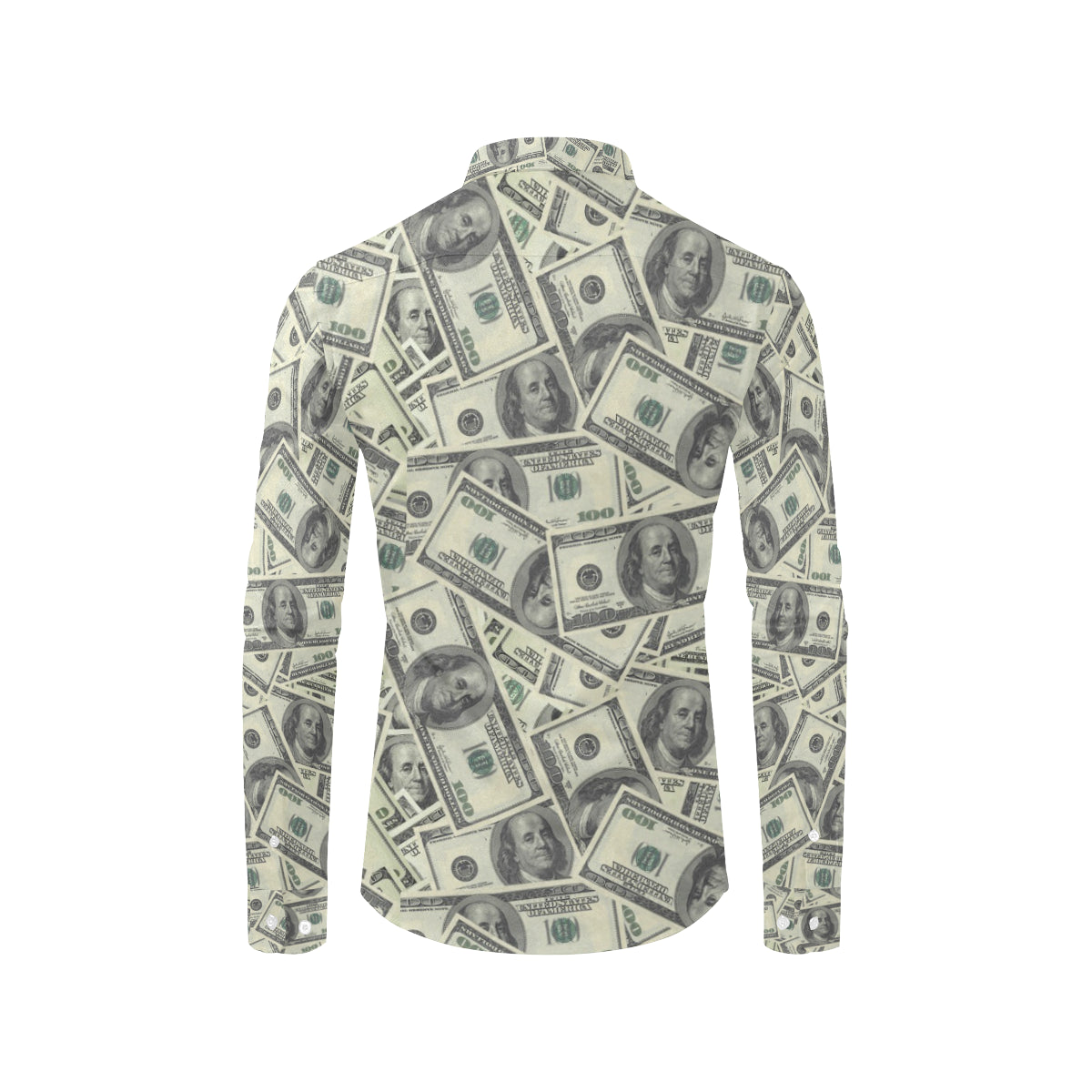 Dollar Pattern Print Design DO02 Men's Long Sleeve Shirt