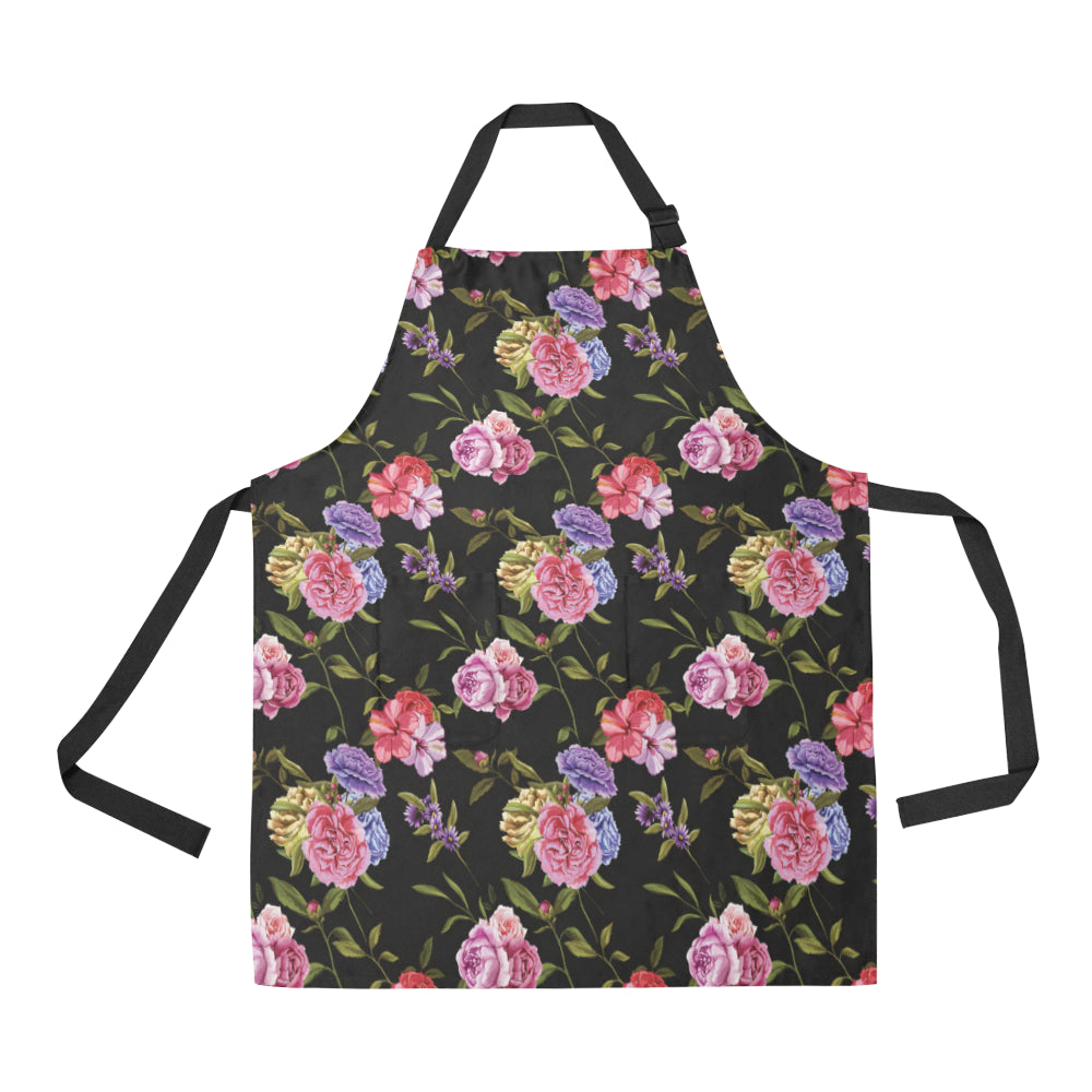 Carnations Pattern Print Design CN05 Apron with Pocket
