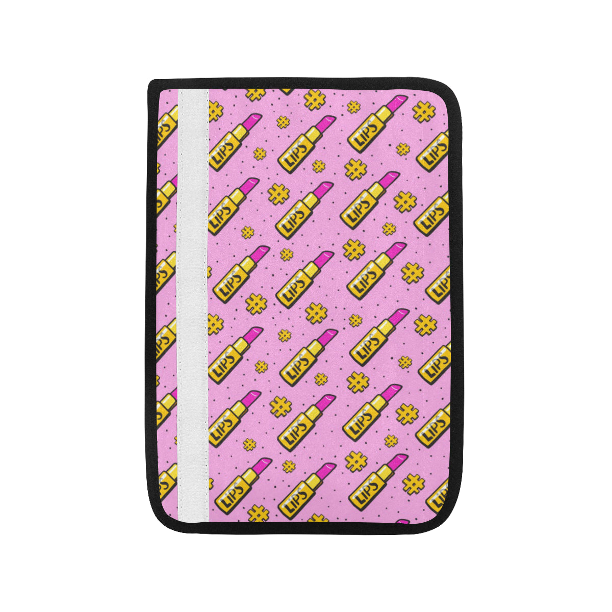 Lipstick Pattern Print Design LT03 Car Seat Belt Cover