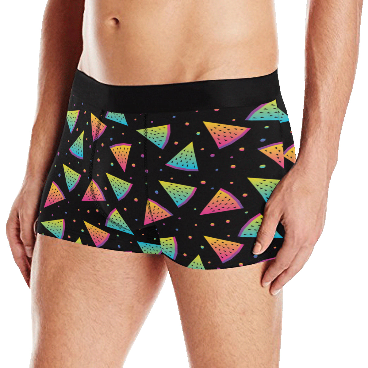 Rainbow Watermelon Pattern Print Design A04 Men's Boxer Briefs