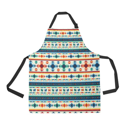 Aztec Pattern Print Design 02 Apron with Pocket