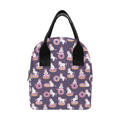 Donut Unicorn Pattern Print Design DN011 Insulated Lunch Bag