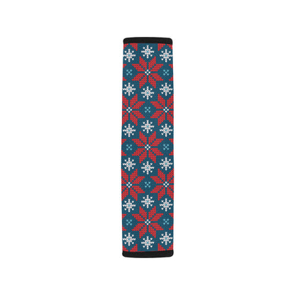 Poinsettia Pattern Print Design A02 Car Seat Belt Cover