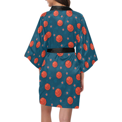 Basketball Pattern Print Design 02 Women's Short Kimono