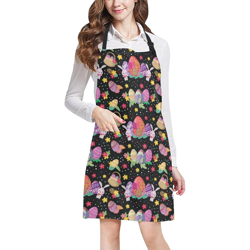 Easter Eggs Pattern Print Design RB06 Apron with Pocket