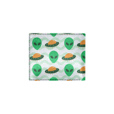 Alien UFO Pattern Print Design 04 Men's ID Card Wallet