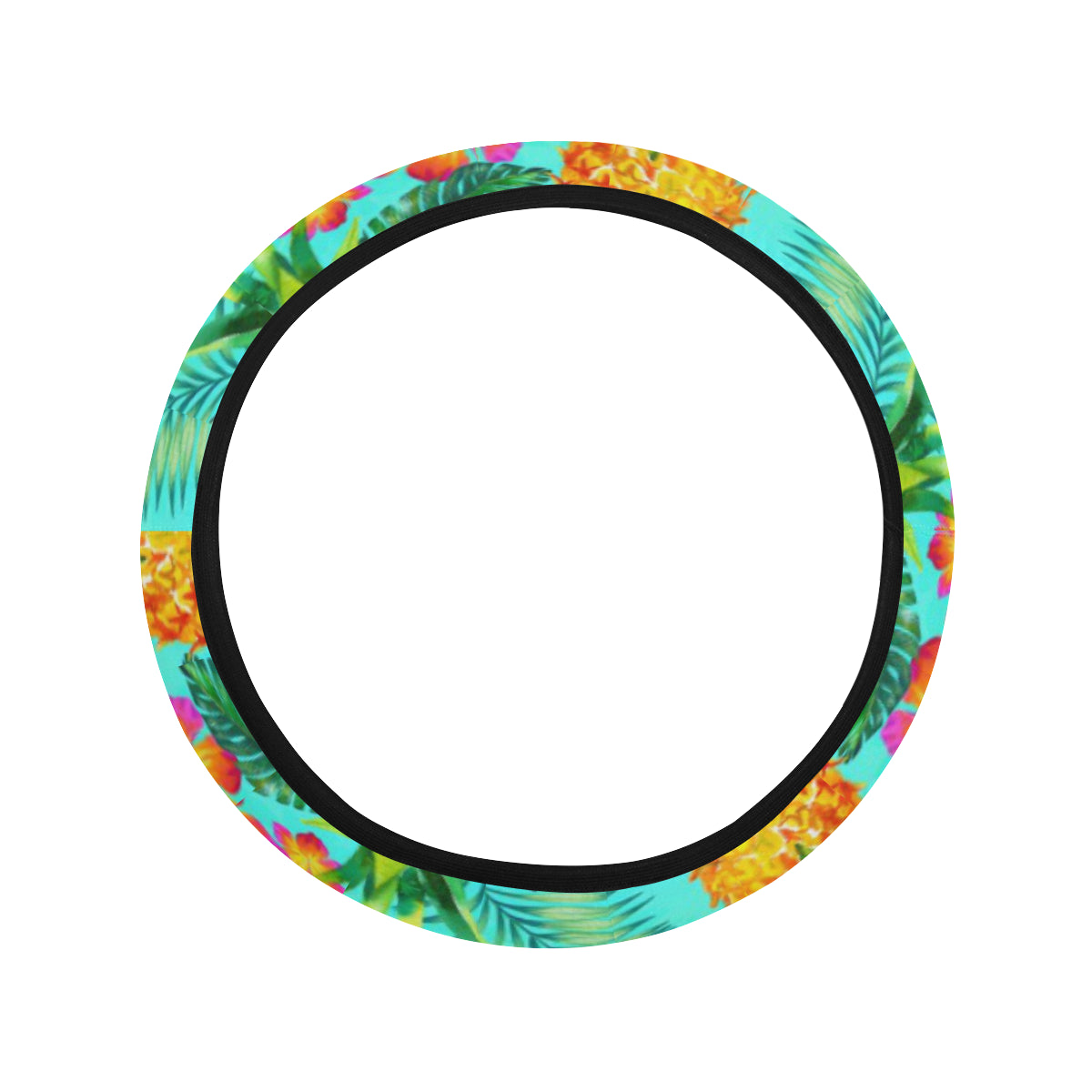 Pineapple Pattern Print Design PP010 Steering Wheel Cover with Elastic Edge