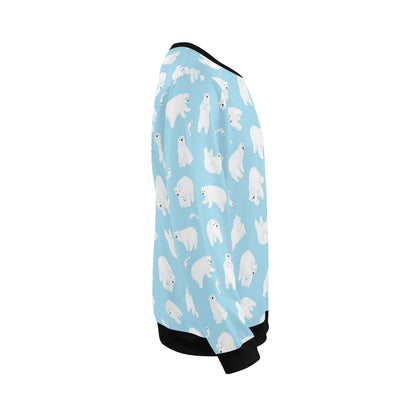 Polar Bear Pattern Print Design PB01 Men Long Sleeve Sweatshirt