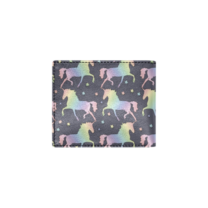 Rainbow Pattern Print Design A05 Men's ID Card Wallet