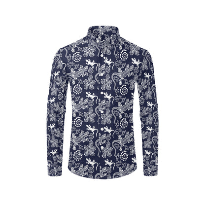 lizard Pattern Print Design 03 Men's Long Sleeve Shirt