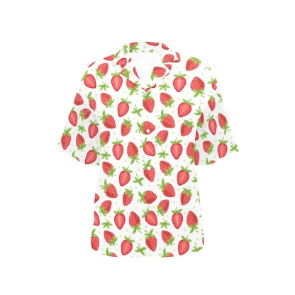 Strawberry Pattern Print Design SB07 Women's Hawaiian Shirt