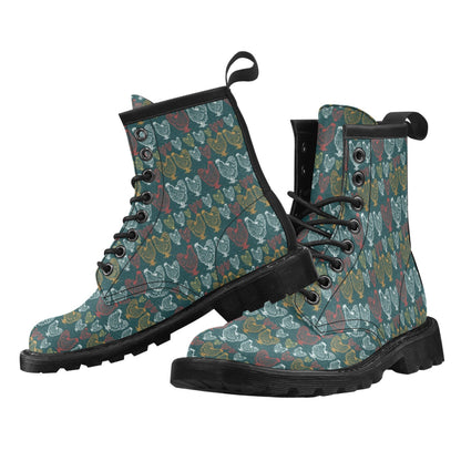 Rooster Hand Draw Design Women's Boots