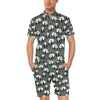 Panda Bear Bamboo Themed Print Men's Romper