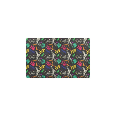 Dinosaur Skull Color Print Pattern Kitchen Mat