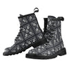 Bandana Skull Black White Print Design LKS306 Women's Boots