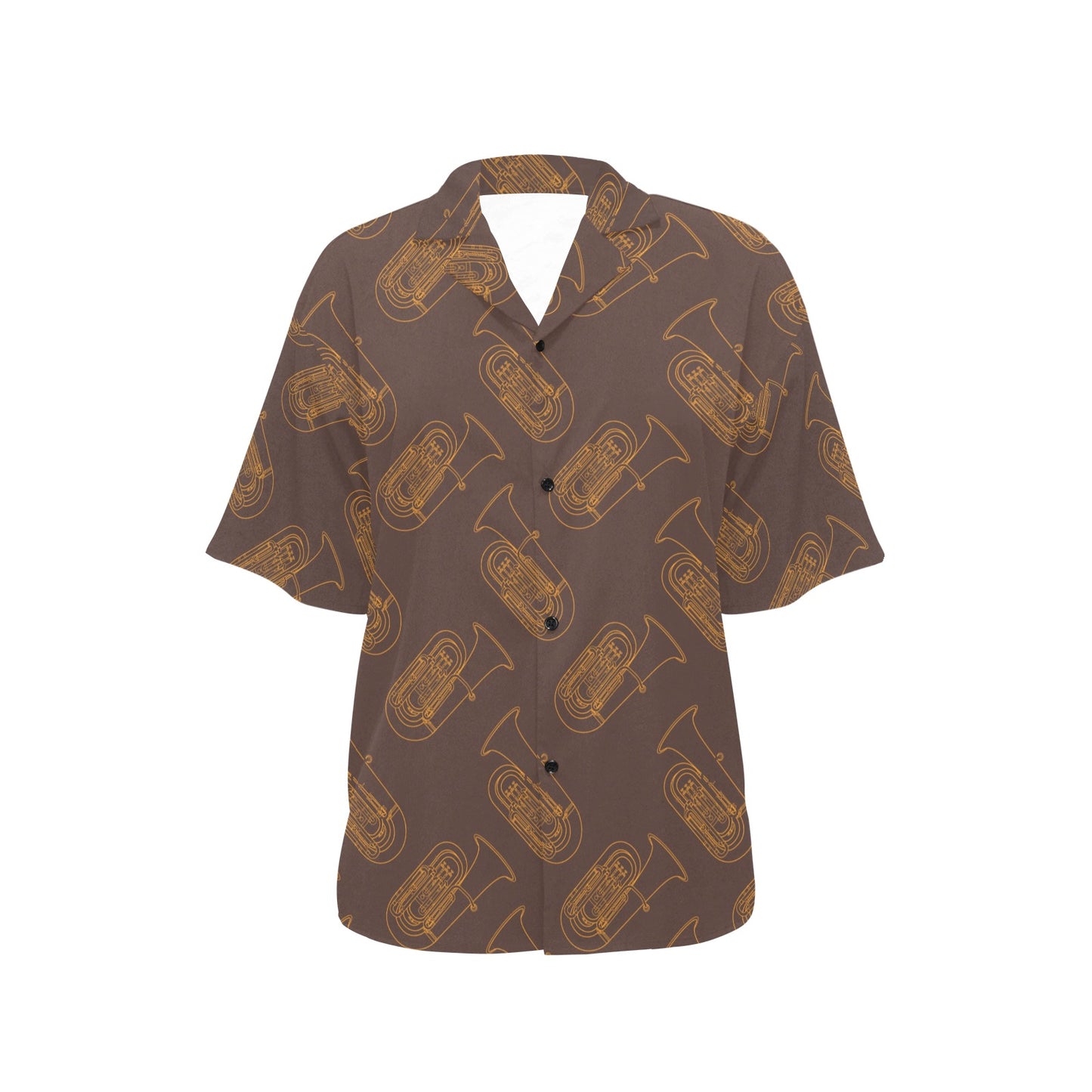 Tuba Pattern Print Design 02 Women's Hawaiian Shirt