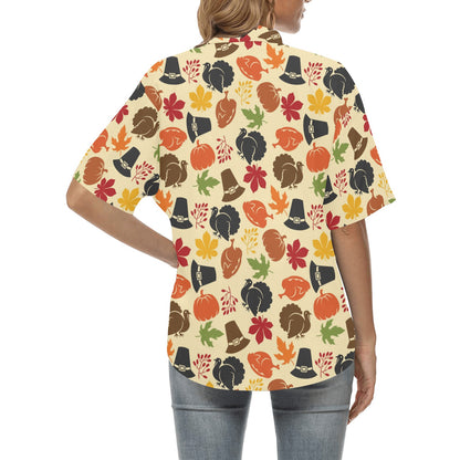 Thanksgiving Print Design LKS303 Women's Hawaiian Shirt