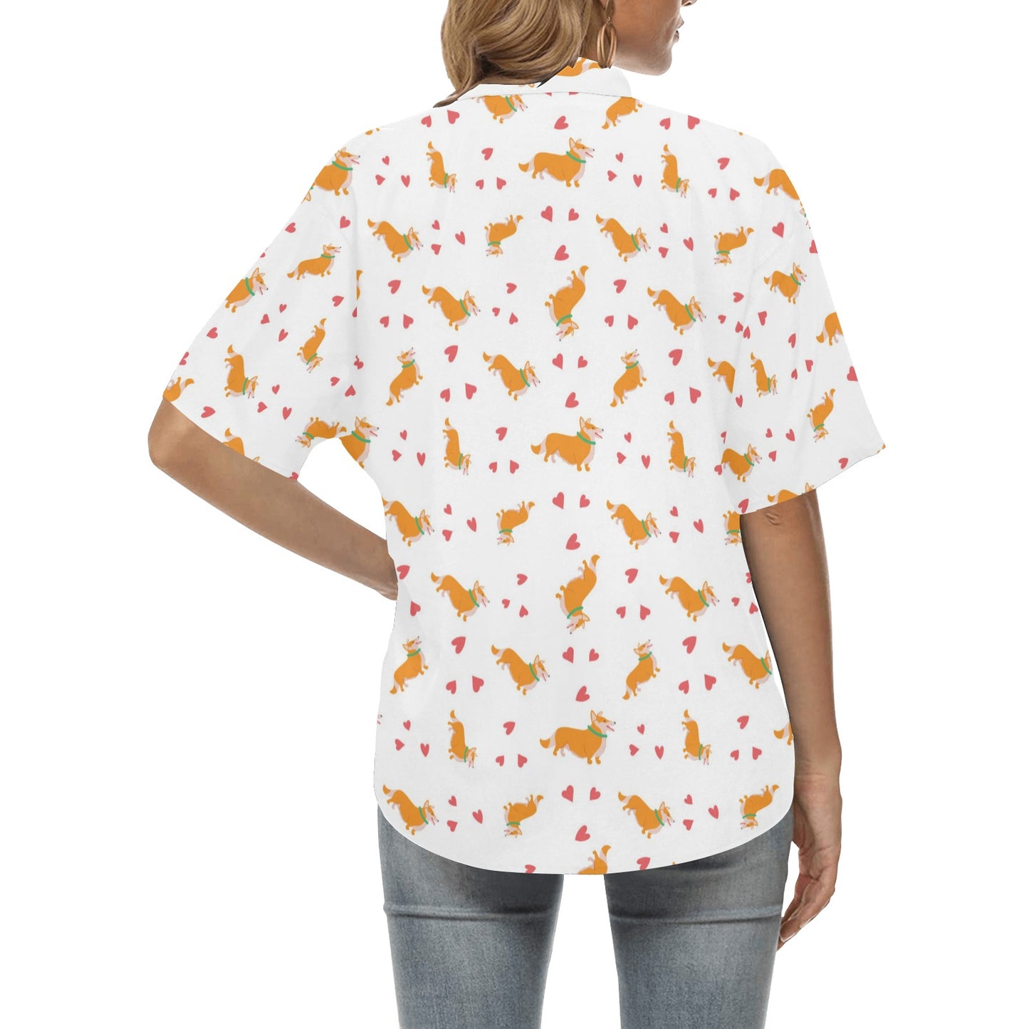 Cardigan Welsh Corgis Pattern Print Design 04 Women's Hawaiian Shirt