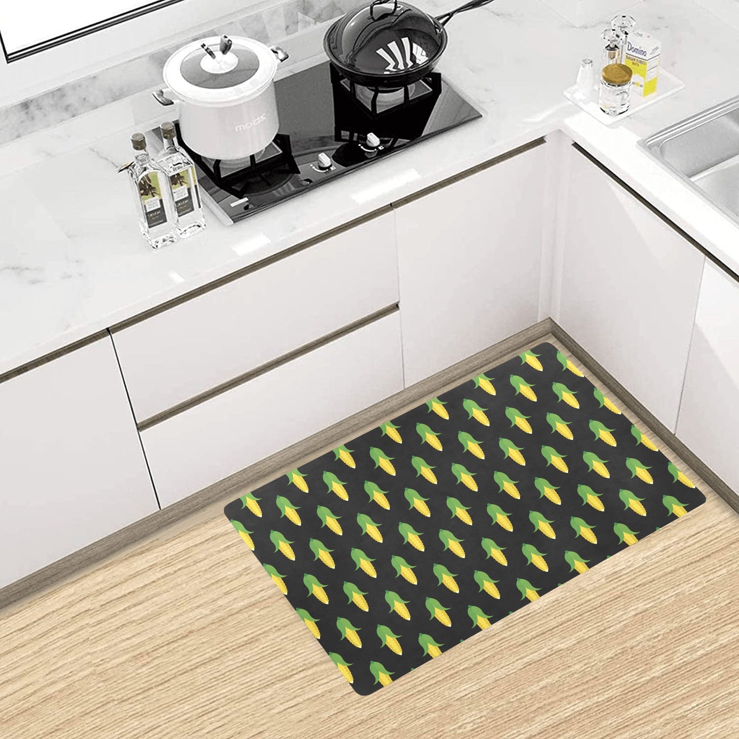 Corn Pattern Print Design 05 Kitchen Mat