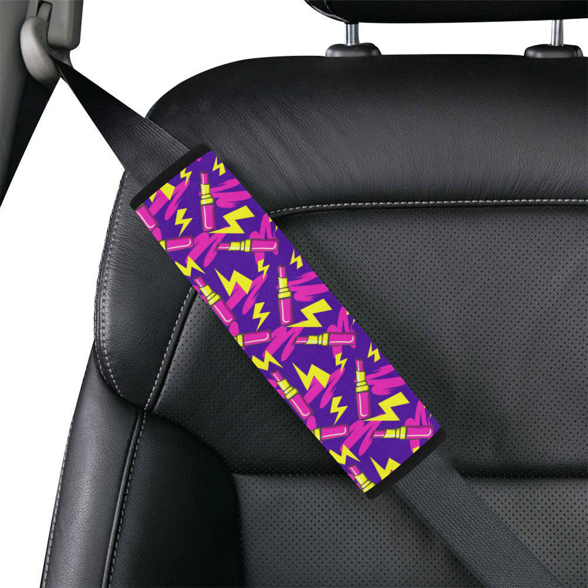 Lipstick Pattern Print Design LT04 Car Seat Belt Cover