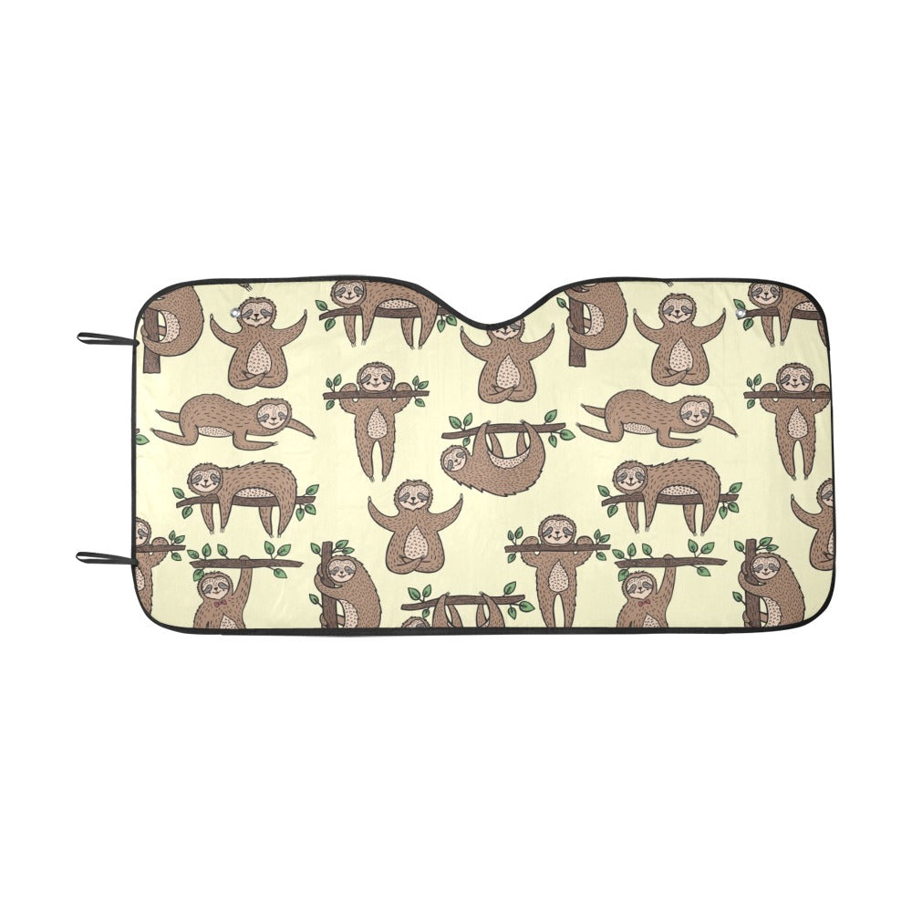 Sloth Print Design LKS3010 Car front Windshield Sun Shade