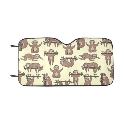 Sloth Print Design LKS3010 Car front Windshield Sun Shade