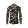 Dinosaur Print Pattern Men's Long Sleeve Shirt