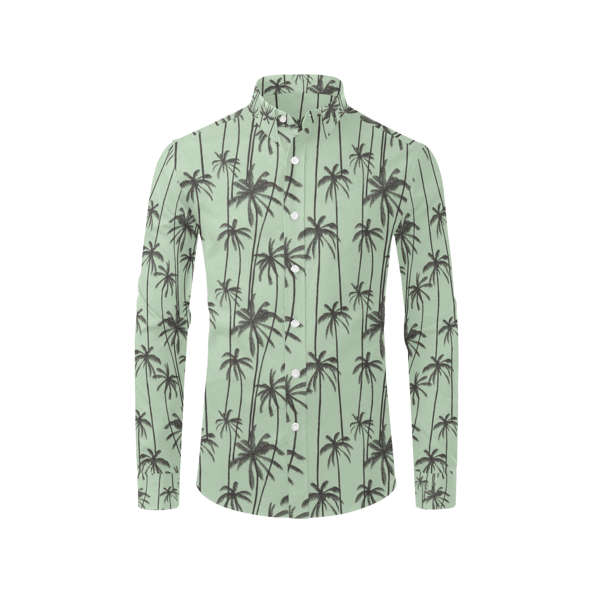 Palm Tree Pattern Print Design A04 Men's Long Sleeve Shirt