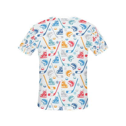 Hockey Equipment Print Design LKS301 Women's  T-shirt