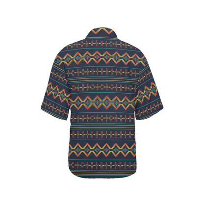 Southwest American Design Themed Print Women's Hawaiian Shirt