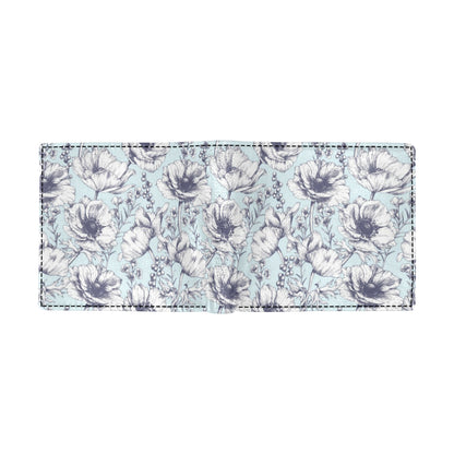 Anemone Pattern Print Design 02 Men's ID Card Wallet